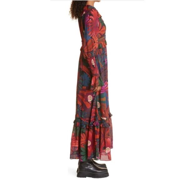 NWT farm rio bird flowers maxi dress small - Picture 7 of 12